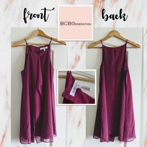 BCBGeneration Wine/Berry Strappy Mini Dress!